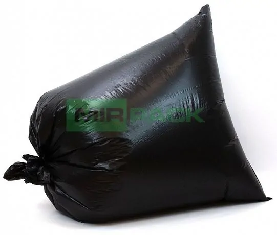 Мешки для мусора 180 литров, 30 мкм, ПВД, в рулоне 10 штук, черные, 2 слоя, 93x110 см, Professional - Вид 2